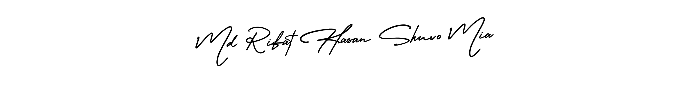Design your own signature with our free online signature maker. With this signature software, you can create a handwritten (AmerikaSignatureDemo-Regular) signature for name Md Rifat Hasan Shuvo Mia. Md Rifat Hasan Shuvo Mia signature style 3 images and pictures png