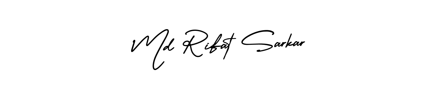 Design your own signature with our free online signature maker. With this signature software, you can create a handwritten (AmerikaSignatureDemo-Regular) signature for name Md Rifat Sarkar. Md Rifat Sarkar signature style 3 images and pictures png