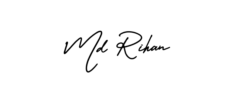 Md Rihan stylish signature style. Best Handwritten Sign (AmerikaSignatureDemo-Regular) for my name. Handwritten Signature Collection Ideas for my name Md Rihan. Md Rihan signature style 3 images and pictures png
