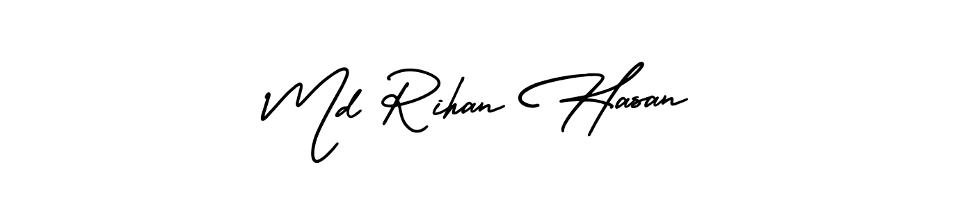 AmerikaSignatureDemo-Regular is a professional signature style that is perfect for those who want to add a touch of class to their signature. It is also a great choice for those who want to make their signature more unique. Get Md Rihan Hasan name to fancy signature for free. Md Rihan Hasan signature style 3 images and pictures png