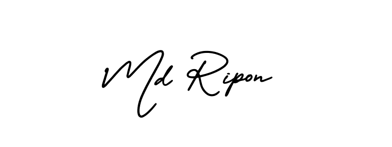 Also we have Md Ripon name is the best signature style. Create professional handwritten signature collection using AmerikaSignatureDemo-Regular autograph style. Md Ripon signature style 3 images and pictures png