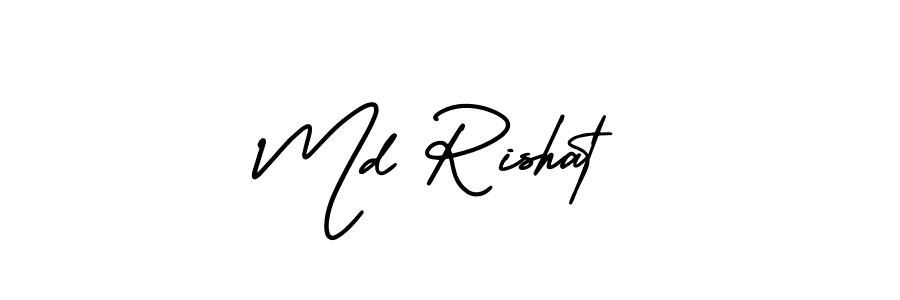 Best and Professional Signature Style for Md Rishat. AmerikaSignatureDemo-Regular Best Signature Style Collection. Md Rishat signature style 3 images and pictures png