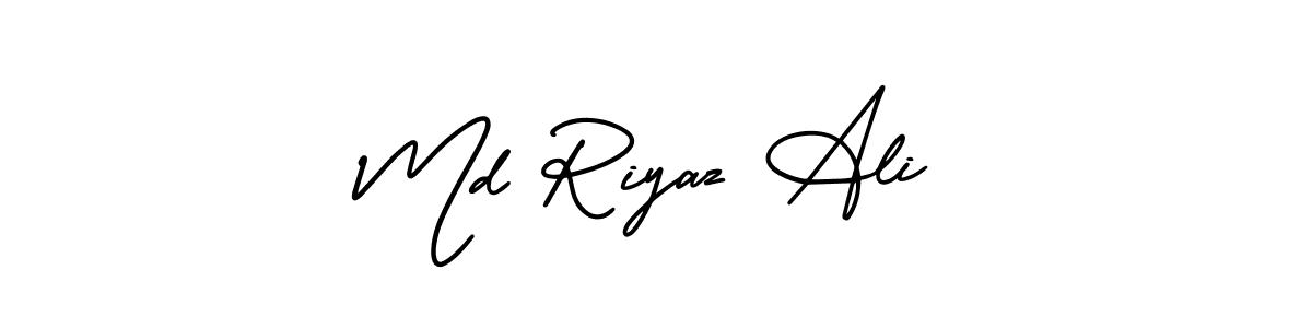 Create a beautiful signature design for name Md Riyaz Ali. With this signature (AmerikaSignatureDemo-Regular) fonts, you can make a handwritten signature for free. Md Riyaz Ali signature style 3 images and pictures png