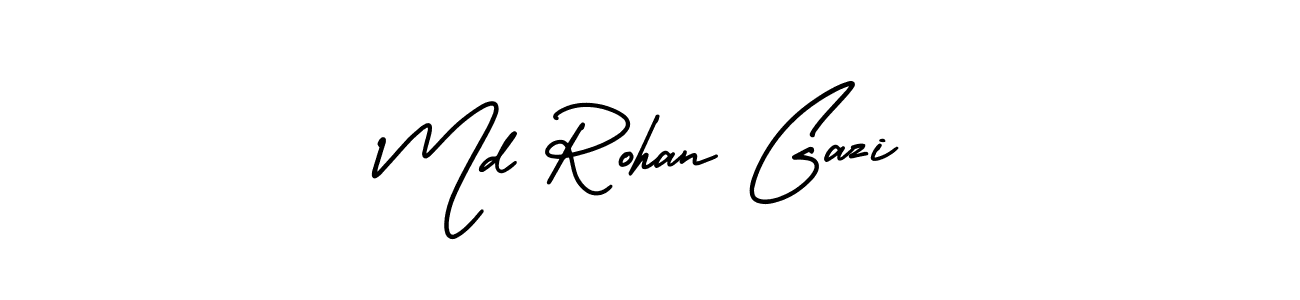 Md Rohan Gazi stylish signature style. Best Handwritten Sign (AmerikaSignatureDemo-Regular) for my name. Handwritten Signature Collection Ideas for my name Md Rohan Gazi. Md Rohan Gazi signature style 3 images and pictures png