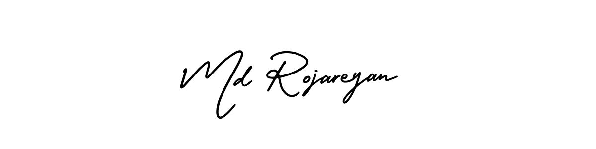 How to make Md Rojareyan name signature. Use AmerikaSignatureDemo-Regular style for creating short signs online. This is the latest handwritten sign. Md Rojareyan signature style 3 images and pictures png