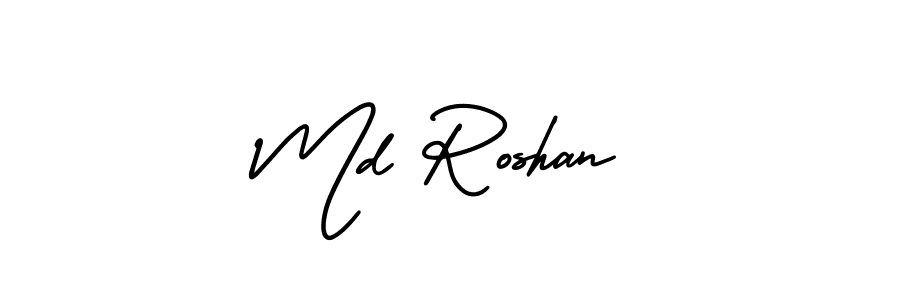 You should practise on your own different ways (AmerikaSignatureDemo-Regular) to write your name (Md Roshan) in signature. don't let someone else do it for you. Md Roshan signature style 3 images and pictures png