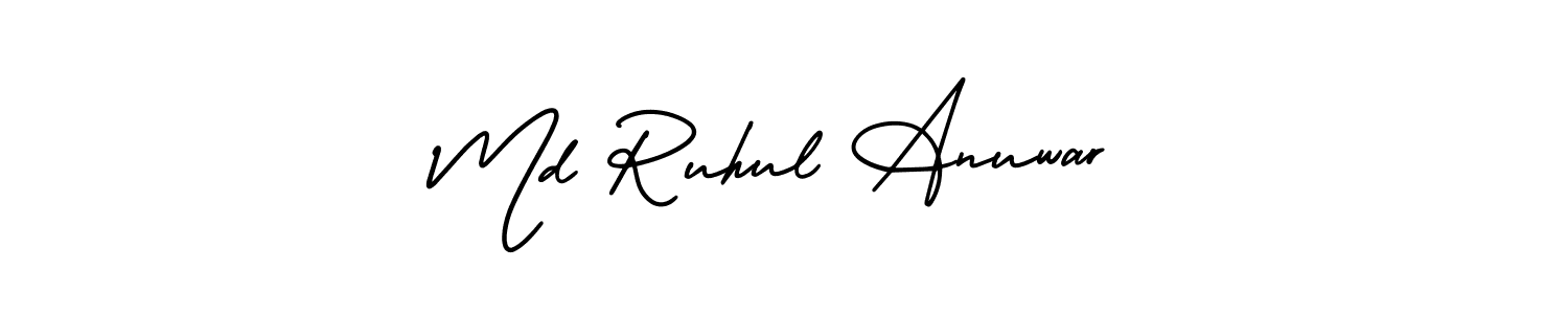 Best and Professional Signature Style for Md Ruhul Anuwar. AmerikaSignatureDemo-Regular Best Signature Style Collection. Md Ruhul Anuwar signature style 3 images and pictures png