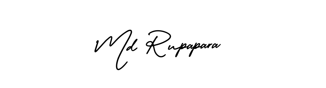 How to make Md Rupapara name signature. Use AmerikaSignatureDemo-Regular style for creating short signs online. This is the latest handwritten sign. Md Rupapara signature style 3 images and pictures png