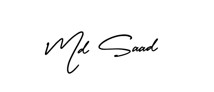 Create a beautiful signature design for name Md Saad. With this signature (AmerikaSignatureDemo-Regular) fonts, you can make a handwritten signature for free. Md Saad signature style 3 images and pictures png