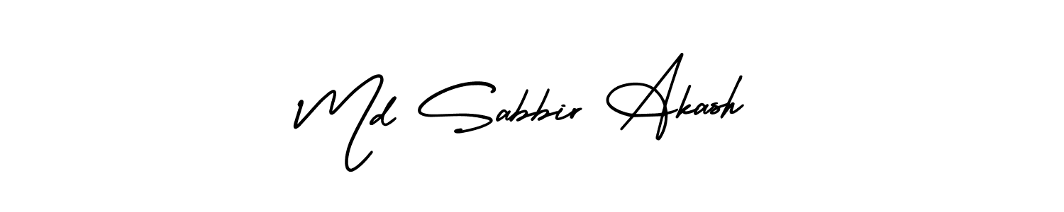 How to make Md Sabbir Akash signature? AmerikaSignatureDemo-Regular is a professional autograph style. Create handwritten signature for Md Sabbir Akash name. Md Sabbir Akash signature style 3 images and pictures png