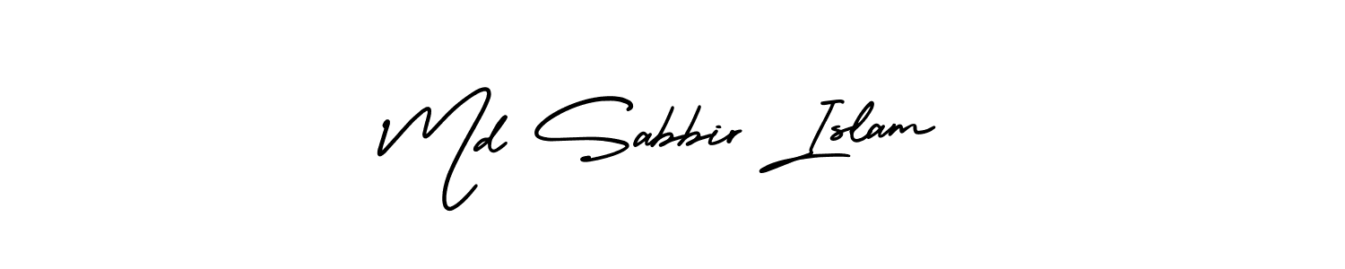 Design your own signature with our free online signature maker. With this signature software, you can create a handwritten (AmerikaSignatureDemo-Regular) signature for name Md Sabbir Islam. Md Sabbir Islam signature style 3 images and pictures png