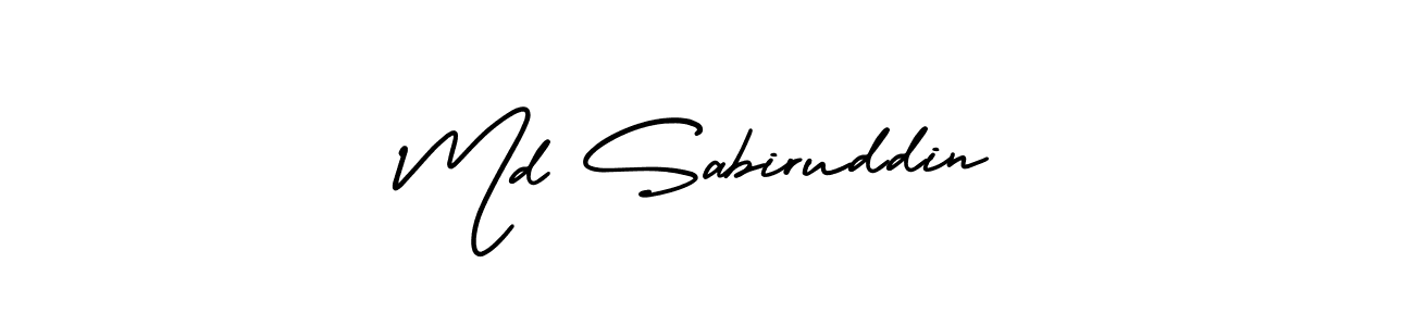 Use a signature maker to create a handwritten signature online. With this signature software, you can design (AmerikaSignatureDemo-Regular) your own signature for name Md Sabiruddin. Md Sabiruddin signature style 3 images and pictures png