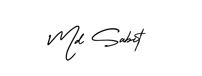 The best way (AmerikaSignatureDemo-Regular) to make a short signature is to pick only two or three words in your name. The name Md Sabit include a total of six letters. For converting this name. Md Sabit signature style 3 images and pictures png