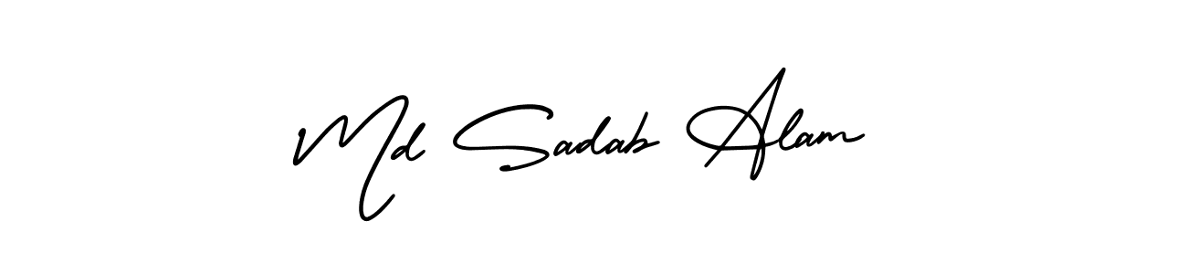 Check out images of Autograph of Md Sadab Alam name. Actor Md Sadab Alam Signature Style. AmerikaSignatureDemo-Regular is a professional sign style online. Md Sadab Alam signature style 3 images and pictures png