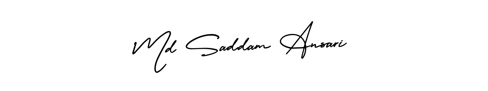 Md Saddam Ansari stylish signature style. Best Handwritten Sign (AmerikaSignatureDemo-Regular) for my name. Handwritten Signature Collection Ideas for my name Md Saddam Ansari. Md Saddam Ansari signature style 3 images and pictures png