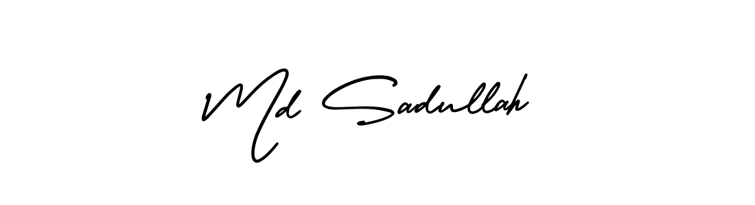 Make a beautiful signature design for name Md Sadullah. With this signature (AmerikaSignatureDemo-Regular) style, you can create a handwritten signature for free. Md Sadullah signature style 3 images and pictures png