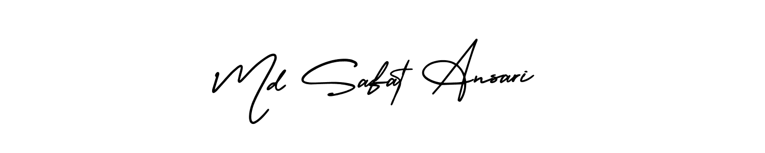 The best way (AmerikaSignatureDemo-Regular) to make a short signature is to pick only two or three words in your name. The name Md Safat Ansari include a total of six letters. For converting this name. Md Safat Ansari signature style 3 images and pictures png