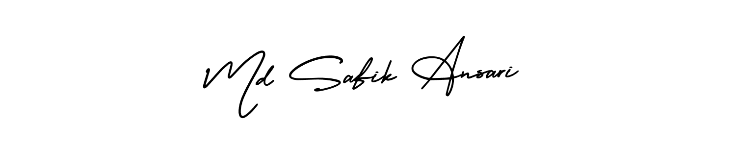 Make a beautiful signature design for name Md Safik Ansari. With this signature (AmerikaSignatureDemo-Regular) style, you can create a handwritten signature for free. Md Safik Ansari signature style 3 images and pictures png