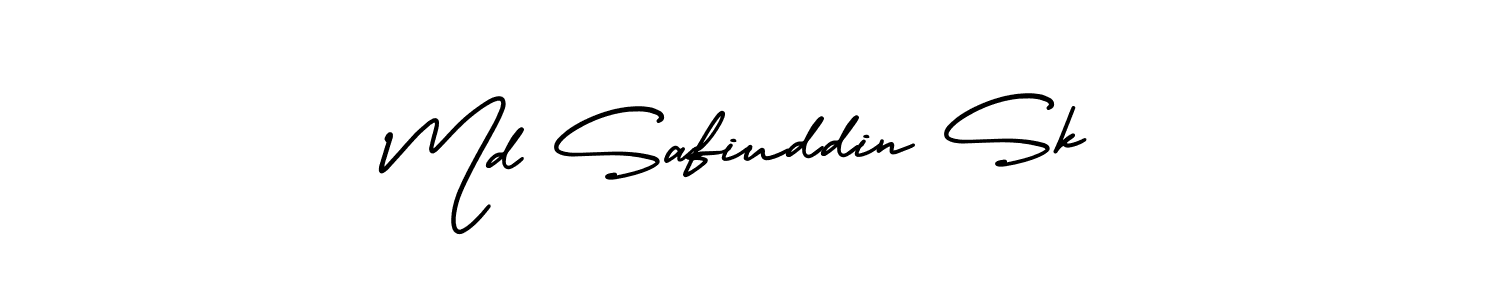 Md Safiuddin Sk stylish signature style. Best Handwritten Sign (AmerikaSignatureDemo-Regular) for my name. Handwritten Signature Collection Ideas for my name Md Safiuddin Sk. Md Safiuddin Sk signature style 3 images and pictures png