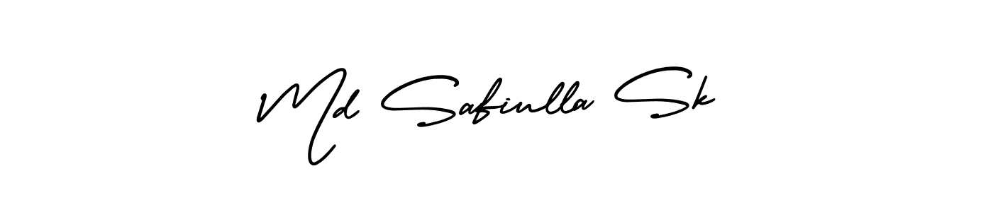 Design your own signature with our free online signature maker. With this signature software, you can create a handwritten (AmerikaSignatureDemo-Regular) signature for name Md Safiulla Sk. Md Safiulla Sk signature style 3 images and pictures png