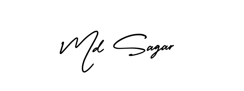 It looks lik you need a new signature style for name Md Sagar. Design unique handwritten (AmerikaSignatureDemo-Regular) signature with our free signature maker in just a few clicks. Md Sagar signature style 3 images and pictures png