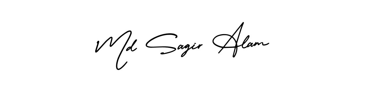 The best way (AmerikaSignatureDemo-Regular) to make a short signature is to pick only two or three words in your name. The name Md Sagir Alam include a total of six letters. For converting this name. Md Sagir Alam signature style 3 images and pictures png