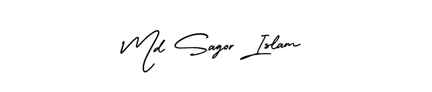 Md Sagor Islam stylish signature style. Best Handwritten Sign (AmerikaSignatureDemo-Regular) for my name. Handwritten Signature Collection Ideas for my name Md Sagor Islam. Md Sagor Islam signature style 3 images and pictures png