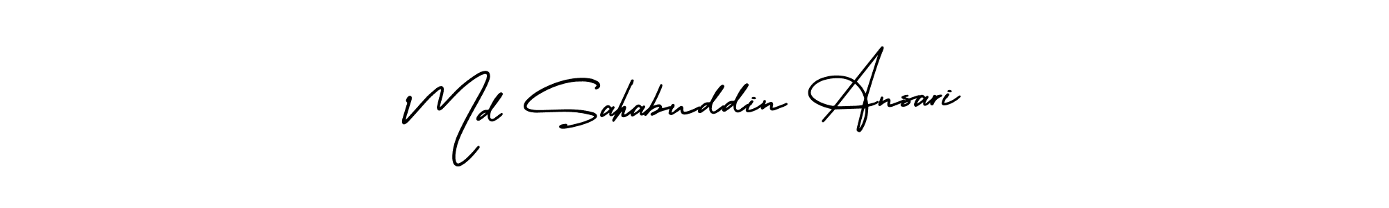 Make a beautiful signature design for name Md Sahabuddin Ansari. With this signature (AmerikaSignatureDemo-Regular) style, you can create a handwritten signature for free. Md Sahabuddin Ansari signature style 3 images and pictures png