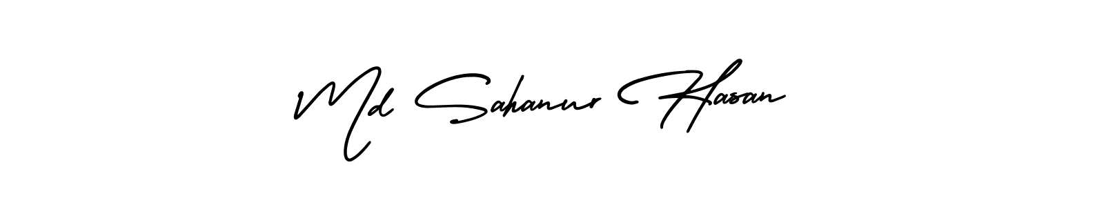 Use a signature maker to create a handwritten signature online. With this signature software, you can design (AmerikaSignatureDemo-Regular) your own signature for name Md Sahanur Hasan. Md Sahanur Hasan signature style 3 images and pictures png