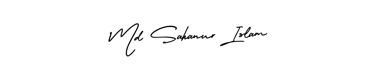 This is the best signature style for the Md Sahanur Islam name. Also you like these signature font (AmerikaSignatureDemo-Regular). Mix name signature. Md Sahanur Islam signature style 3 images and pictures png