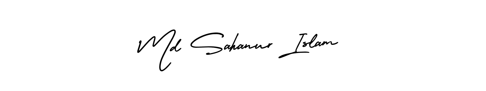 How to make Md Sahanur Islam signature? AmerikaSignatureDemo-Regular is a professional autograph style. Create handwritten signature for Md Sahanur Islam name. Md Sahanur Islam signature style 3 images and pictures png