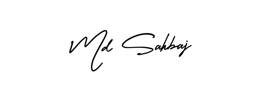 How to make Md Sahbaj name signature. Use AmerikaSignatureDemo-Regular style for creating short signs online. This is the latest handwritten sign. Md Sahbaj signature style 3 images and pictures png