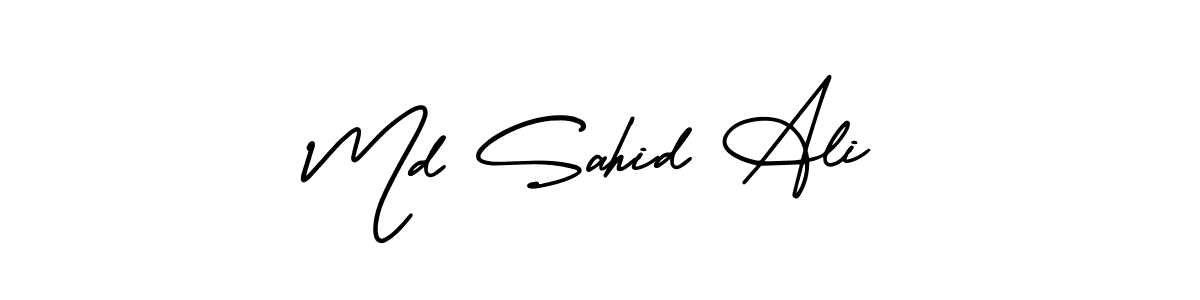 This is the best signature style for the Md Sahid Ali name. Also you like these signature font (AmerikaSignatureDemo-Regular). Mix name signature. Md Sahid Ali signature style 3 images and pictures png