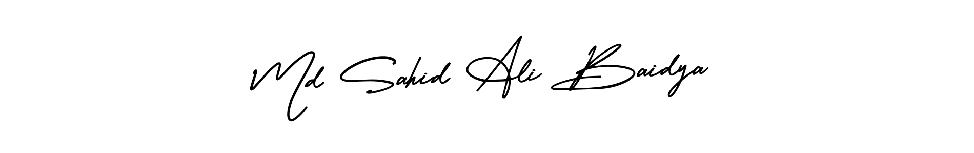 AmerikaSignatureDemo-Regular is a professional signature style that is perfect for those who want to add a touch of class to their signature. It is also a great choice for those who want to make their signature more unique. Get Md Sahid Ali Baidya name to fancy signature for free. Md Sahid Ali Baidya signature style 3 images and pictures png