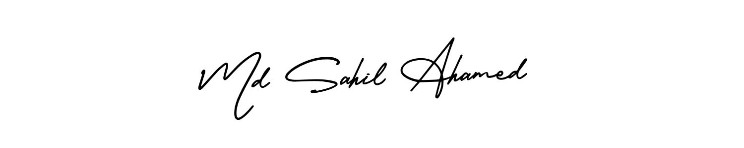 Similarly AmerikaSignatureDemo-Regular is the best handwritten signature design. Signature creator online .You can use it as an online autograph creator for name Md Sahil Ahamed. Md Sahil Ahamed signature style 3 images and pictures png