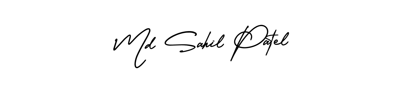 How to Draw Md Sahil Patel signature style? AmerikaSignatureDemo-Regular is a latest design signature styles for name Md Sahil Patel. Md Sahil Patel signature style 3 images and pictures png
