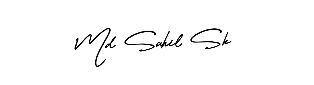 It looks lik you need a new signature style for name Md Sahil Sk. Design unique handwritten (AmerikaSignatureDemo-Regular) signature with our free signature maker in just a few clicks. Md Sahil Sk signature style 3 images and pictures png