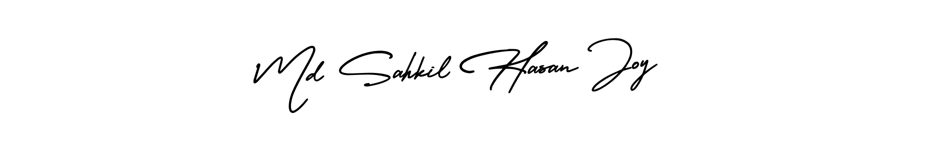 This is the best signature style for the Md Sahkil Hasan Joy name. Also you like these signature font (AmerikaSignatureDemo-Regular). Mix name signature. Md Sahkil Hasan Joy signature style 3 images and pictures png