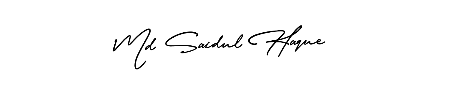 Also You can easily find your signature by using the search form. We will create Md Saidul Haque name handwritten signature images for you free of cost using AmerikaSignatureDemo-Regular sign style. Md Saidul Haque signature style 3 images and pictures png