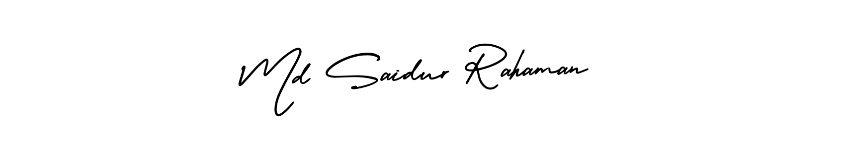 How to make Md Saidur Rahaman name signature. Use AmerikaSignatureDemo-Regular style for creating short signs online. This is the latest handwritten sign. Md Saidur Rahaman signature style 3 images and pictures png