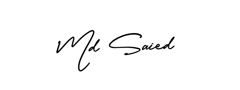 if you are searching for the best signature style for your name Md Saied. so please give up your signature search. here we have designed multiple signature styles  using AmerikaSignatureDemo-Regular. Md Saied signature style 3 images and pictures png
