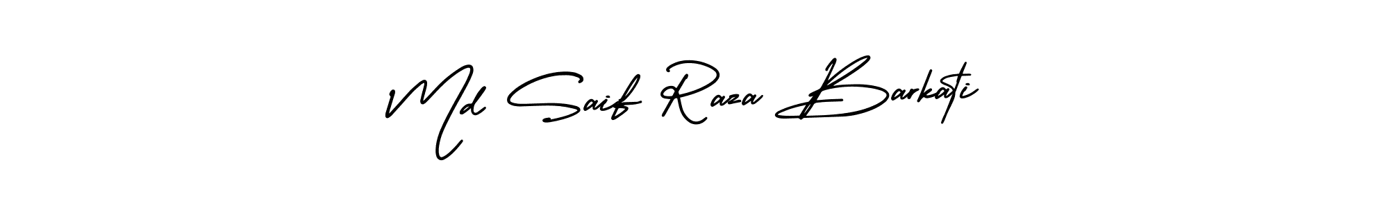 The best way (AmerikaSignatureDemo-Regular) to make a short signature is to pick only two or three words in your name. The name Md Saif Raza Barkati include a total of six letters. For converting this name. Md Saif Raza Barkati signature style 3 images and pictures png