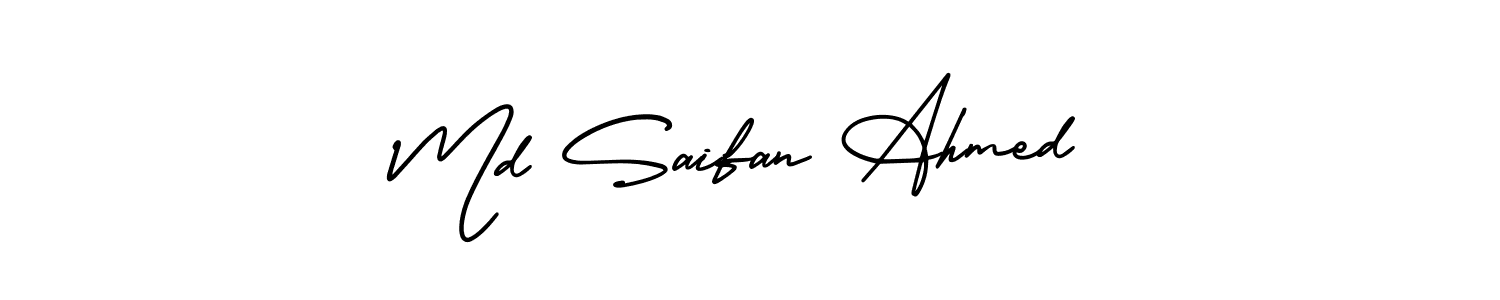 Md Saifan Ahmed stylish signature style. Best Handwritten Sign (AmerikaSignatureDemo-Regular) for my name. Handwritten Signature Collection Ideas for my name Md Saifan Ahmed. Md Saifan Ahmed signature style 3 images and pictures png