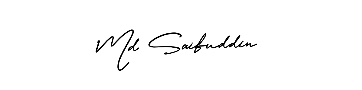 Design your own signature with our free online signature maker. With this signature software, you can create a handwritten (AmerikaSignatureDemo-Regular) signature for name Md Saifuddin. Md Saifuddin signature style 3 images and pictures png