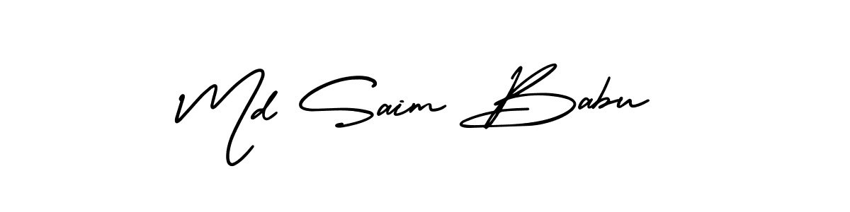 Design your own signature with our free online signature maker. With this signature software, you can create a handwritten (AmerikaSignatureDemo-Regular) signature for name Md Saim Babu. Md Saim Babu signature style 3 images and pictures png