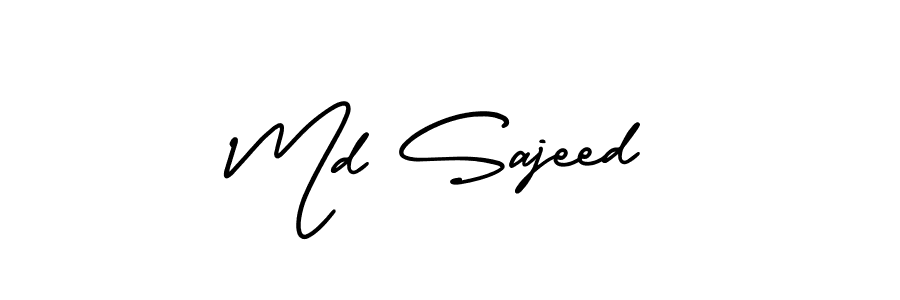 How to make Md Sajeed name signature. Use AmerikaSignatureDemo-Regular style for creating short signs online. This is the latest handwritten sign. Md Sajeed signature style 3 images and pictures png