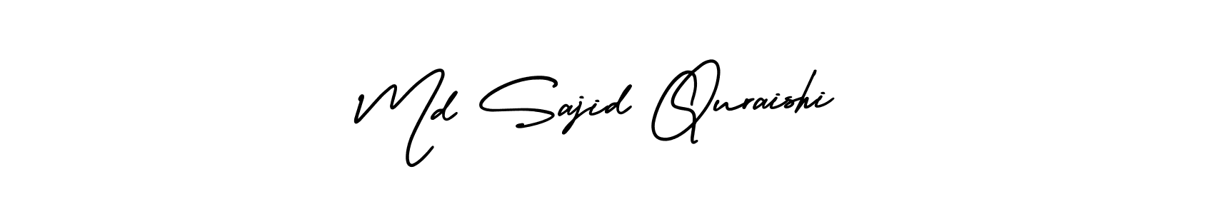 Make a beautiful signature design for name Md Sajid Quraishi. With this signature (AmerikaSignatureDemo-Regular) style, you can create a handwritten signature for free. Md Sajid Quraishi signature style 3 images and pictures png