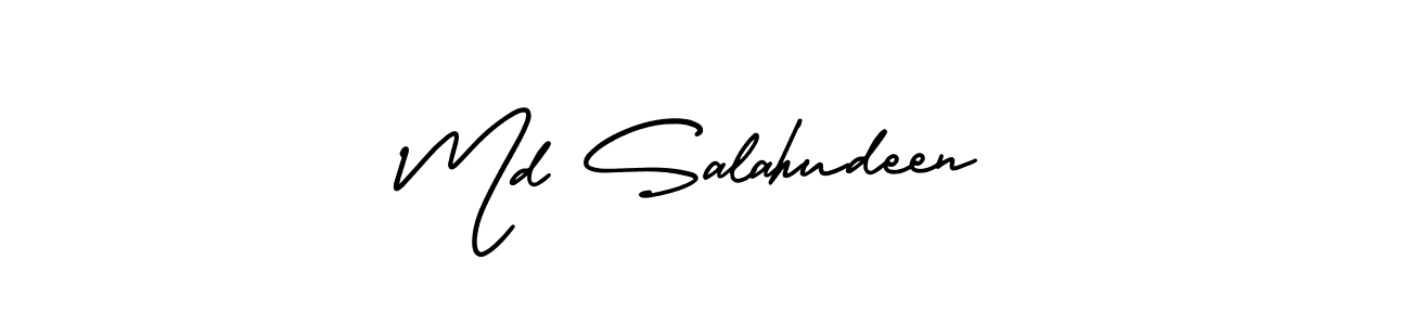 Make a beautiful signature design for name Md Salahudeen. With this signature (AmerikaSignatureDemo-Regular) style, you can create a handwritten signature for free. Md Salahudeen signature style 3 images and pictures png