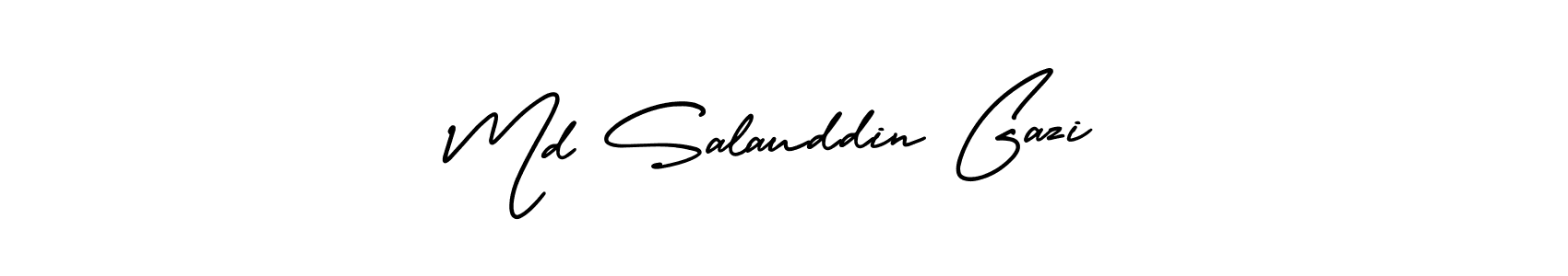 How to make Md Salauddin Gazi name signature. Use AmerikaSignatureDemo-Regular style for creating short signs online. This is the latest handwritten sign. Md Salauddin Gazi signature style 3 images and pictures png