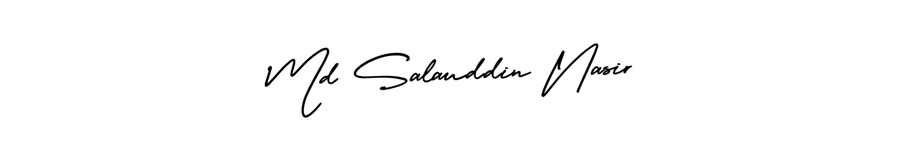 Use a signature maker to create a handwritten signature online. With this signature software, you can design (AmerikaSignatureDemo-Regular) your own signature for name Md Salauddin Nasir. Md Salauddin Nasir signature style 3 images and pictures png